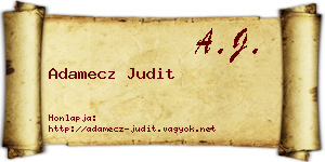 Adamecz Judit névjegykártya